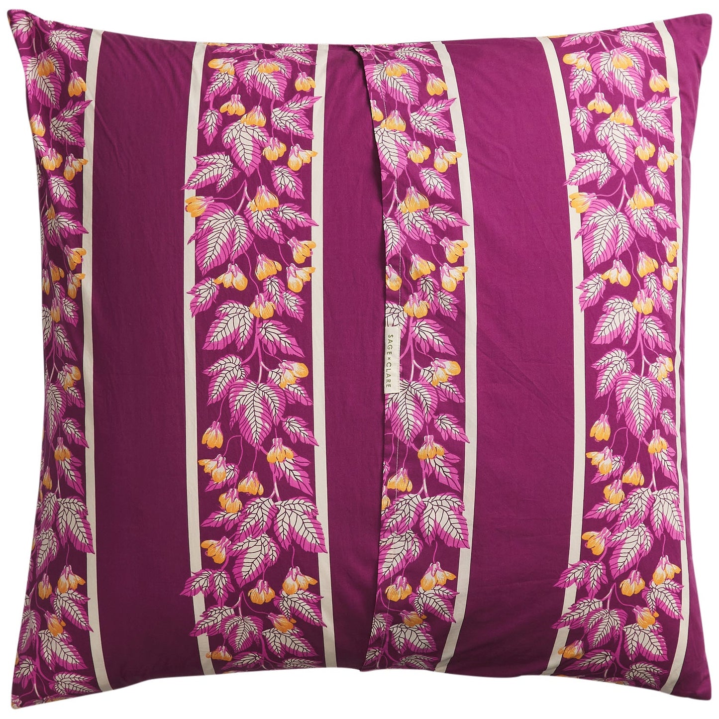Sage X Clare - Agata Cotton Euro Pillowcase Set - Mulberry