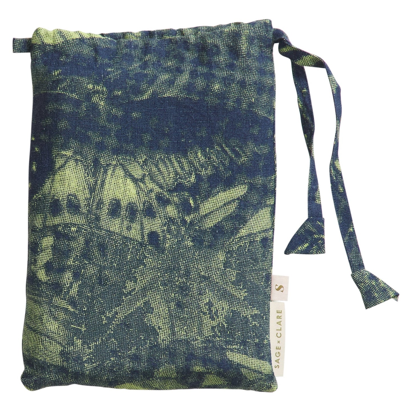 Sage X Clare - Emilia Linen Standard Pillowcase Set - Ink