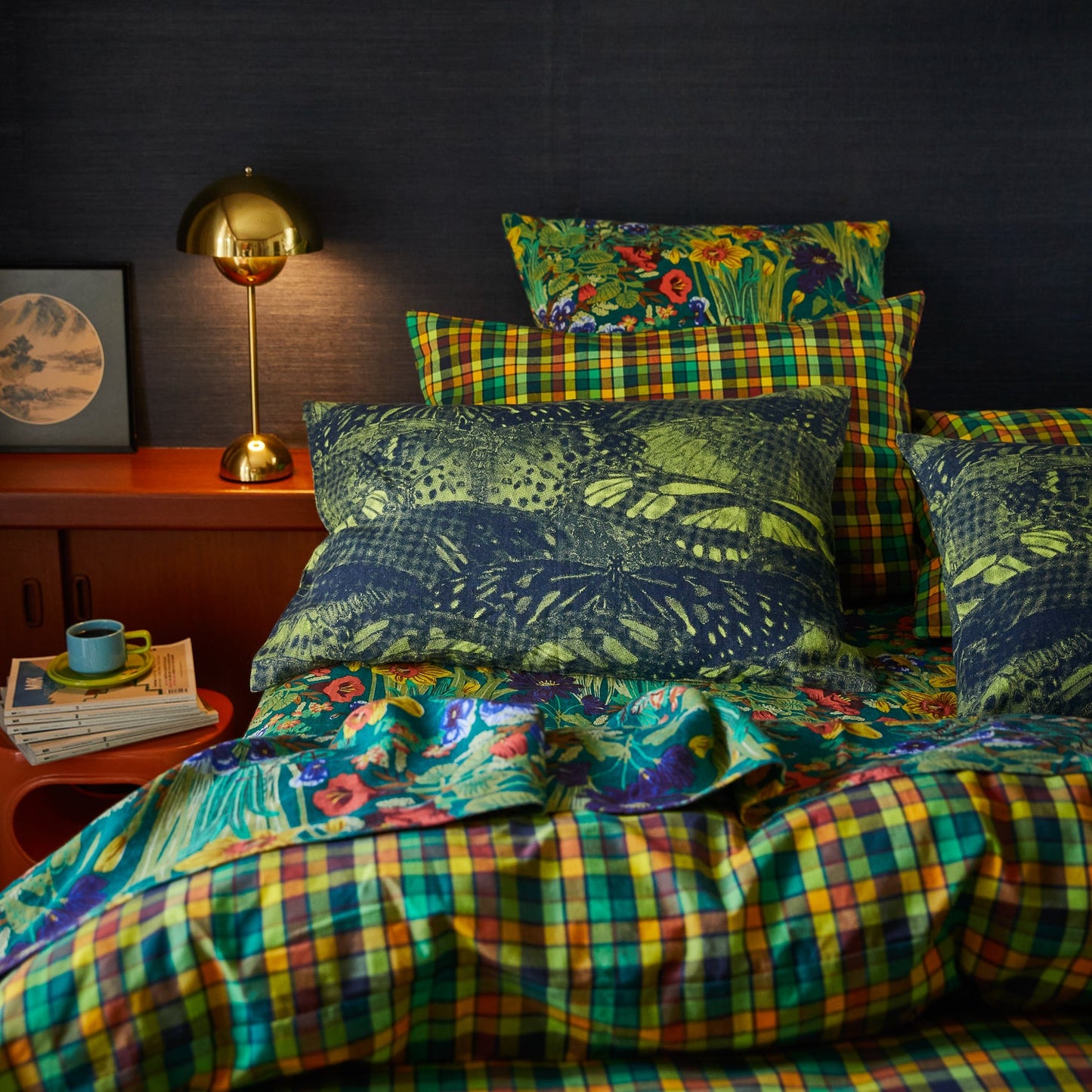 Sage X Clare - Emilia Linen Standard Pillowcase Set - Ink