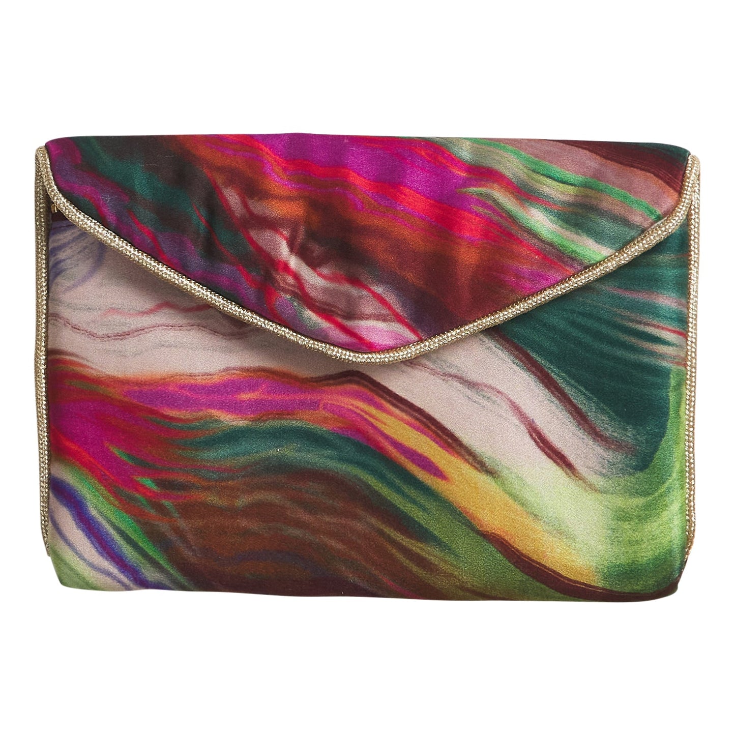 Sage X Clare - Zoi Silk Pouch - Verdant