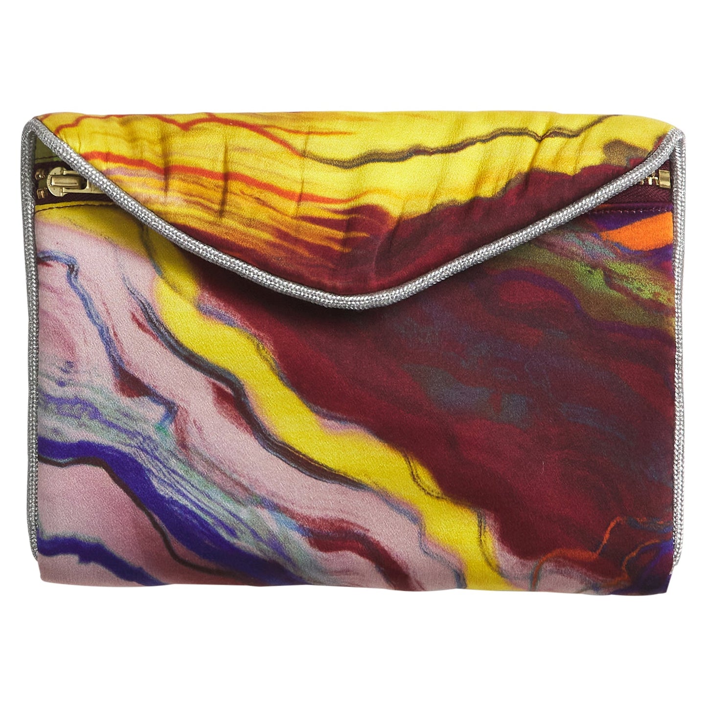 Sage X Clare - Zoi Silk Pouch - Ultramarine