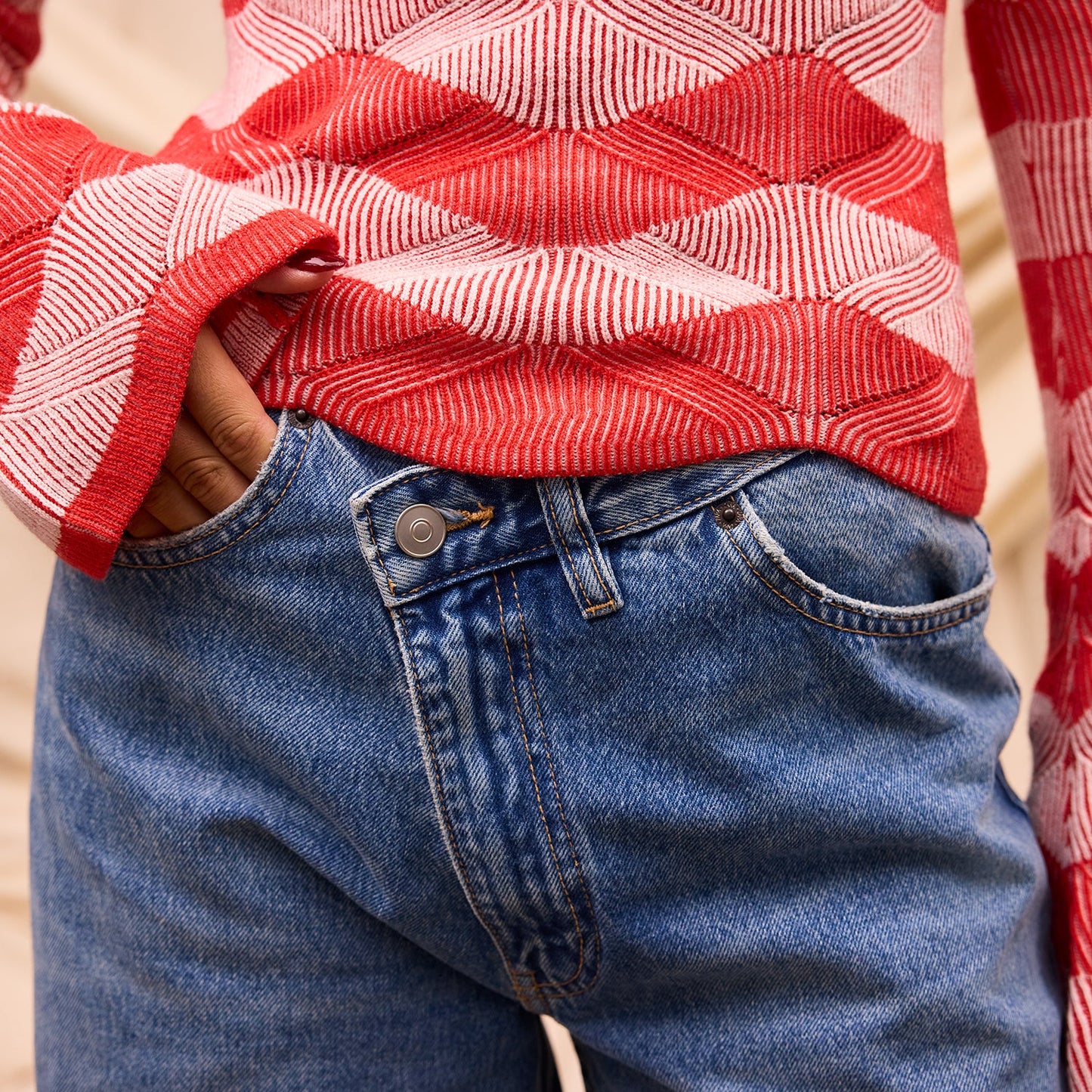Sage X Clare - Ingrid Knit Top - Vermillion