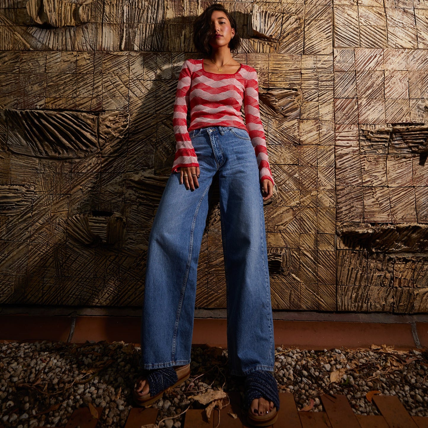 Sage X Clare - Ingrid Knit Top - Vermillion