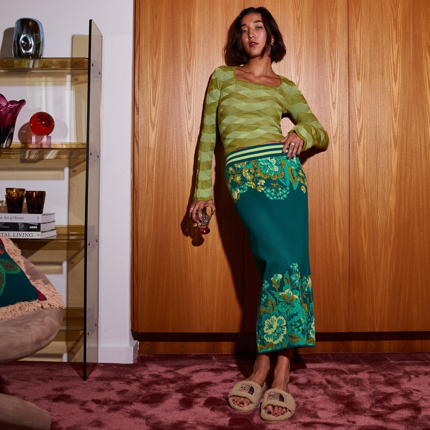 Sage X Clare - Ingrid Knit Top - Juniper