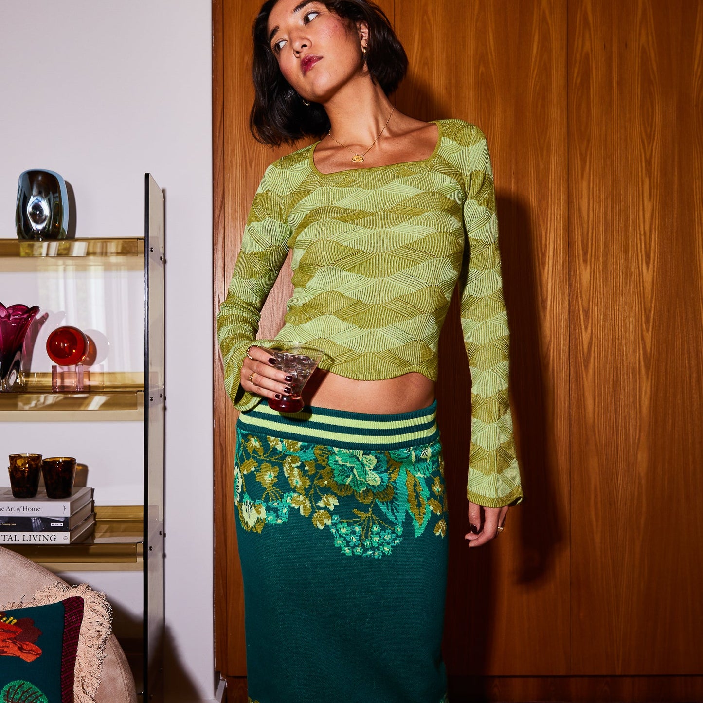 Sage X Clare - Ingrid Knit Top - Juniper
