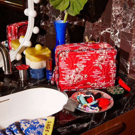Sage X Clare - Marta Vanity Bag - Vermillion
