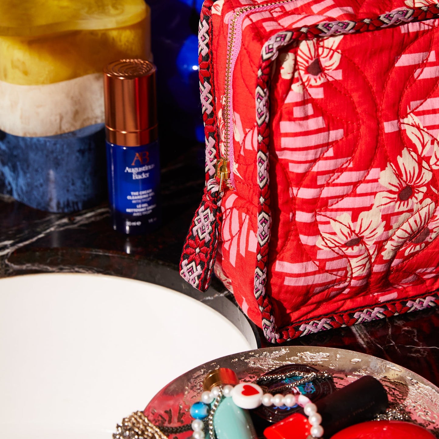 Sage X Clare - Marta Vanity Bag - Vermillion