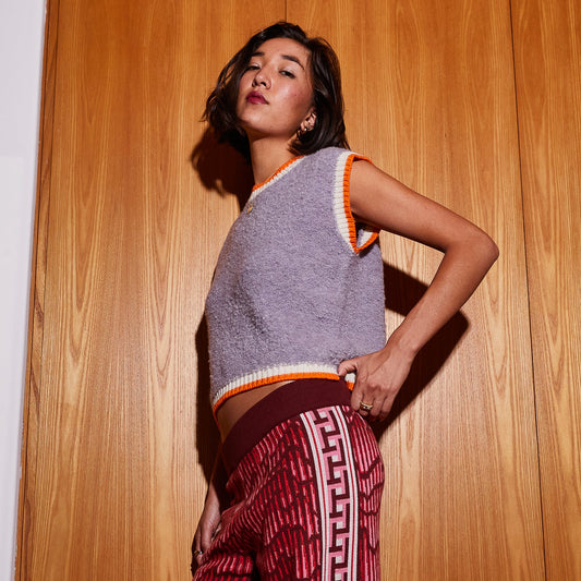 Sage X Clare - Elini Knit Vest - Mink Grey
