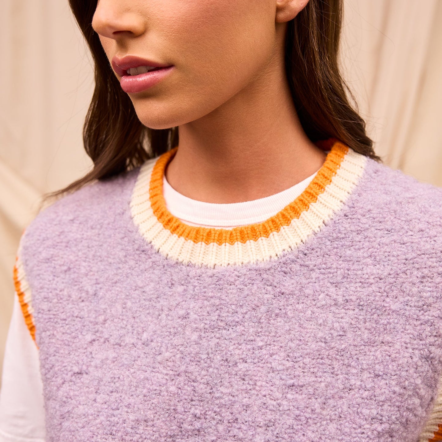 Sage X Clare - Elini Knit Vest - Mink Grey