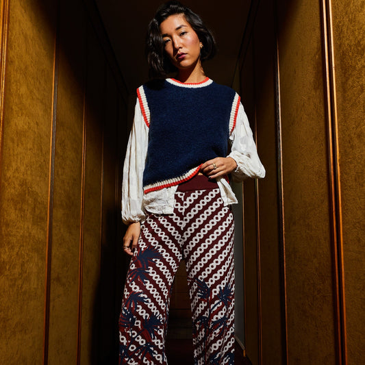Sage X Clare - Elini Knit Vest - Ink