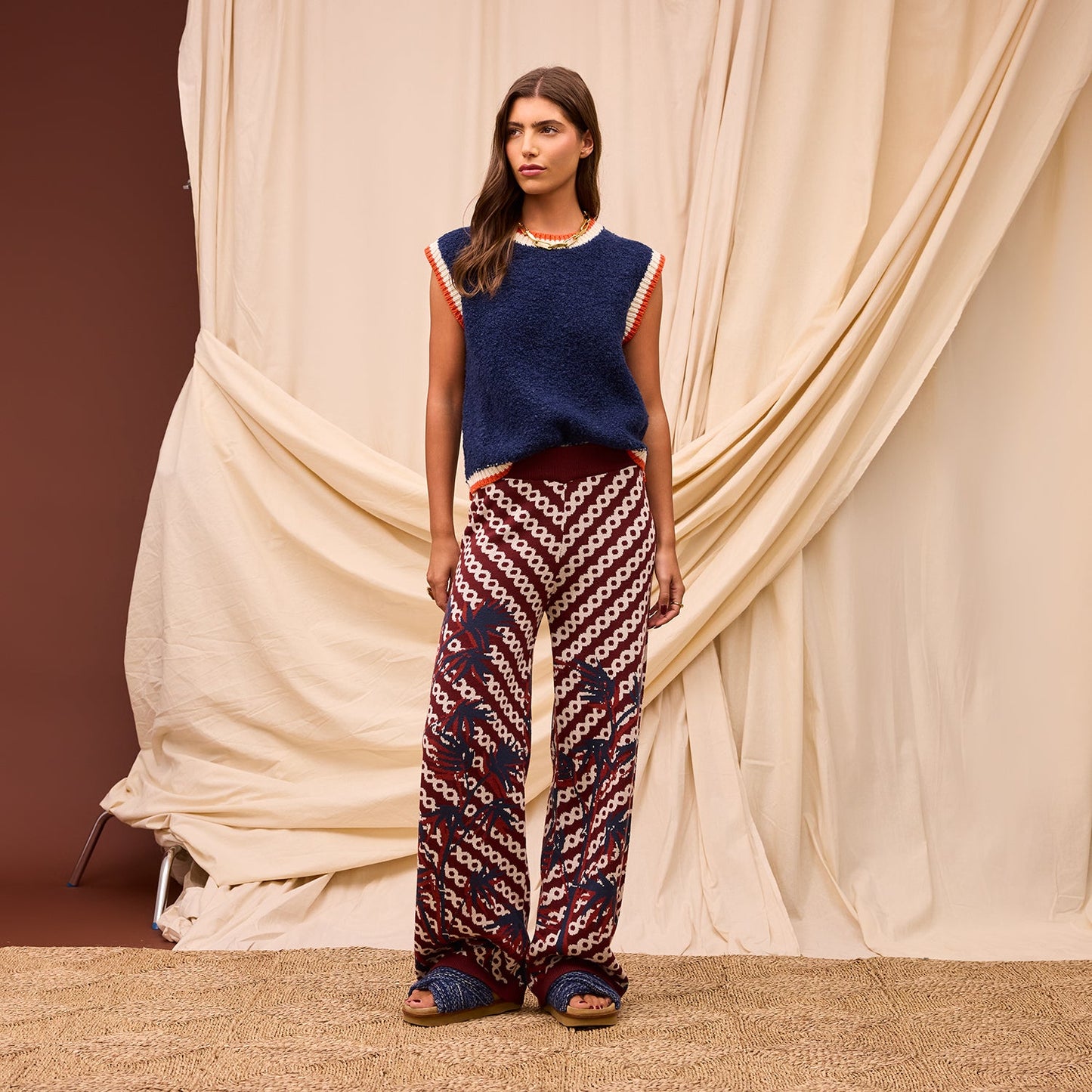 Sage X Clare - Elini Knit Vest - Ink