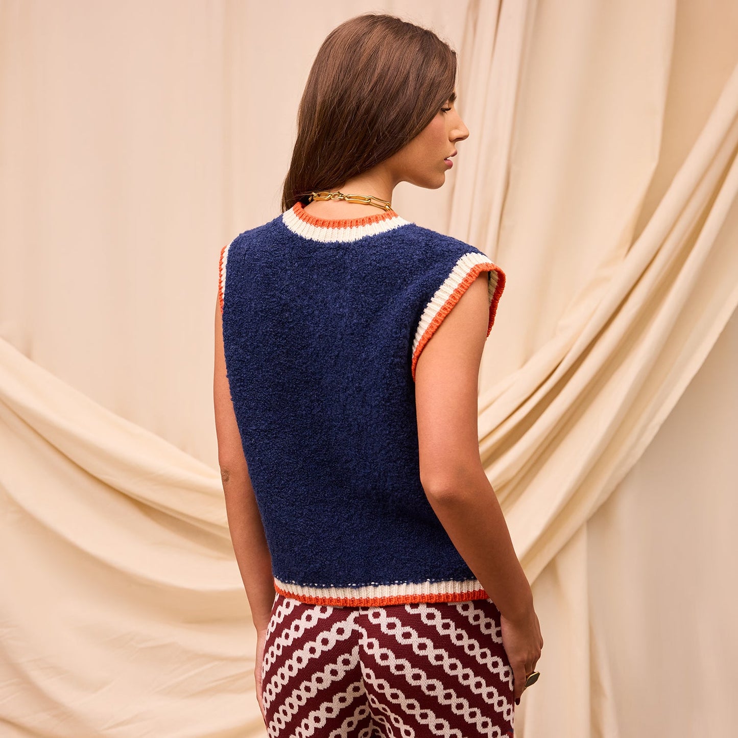 Sage X Clare - Elini Knit Vest - Ink