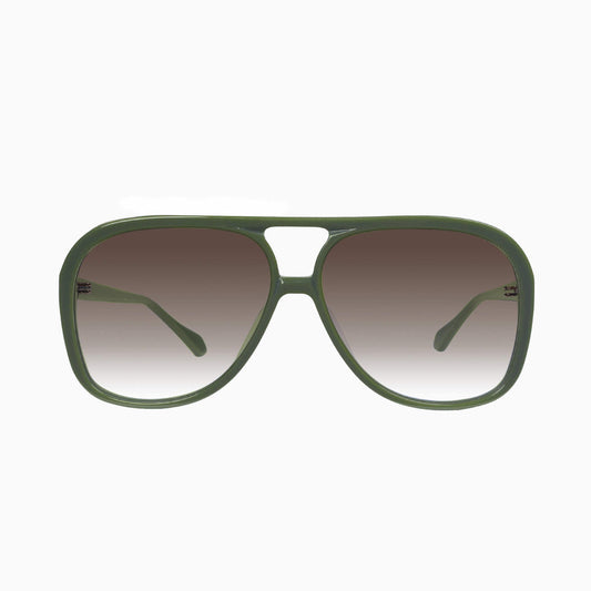 Valley Eyewear - Bang - Army Green w. Gold Metal / Brown Gradient Lens