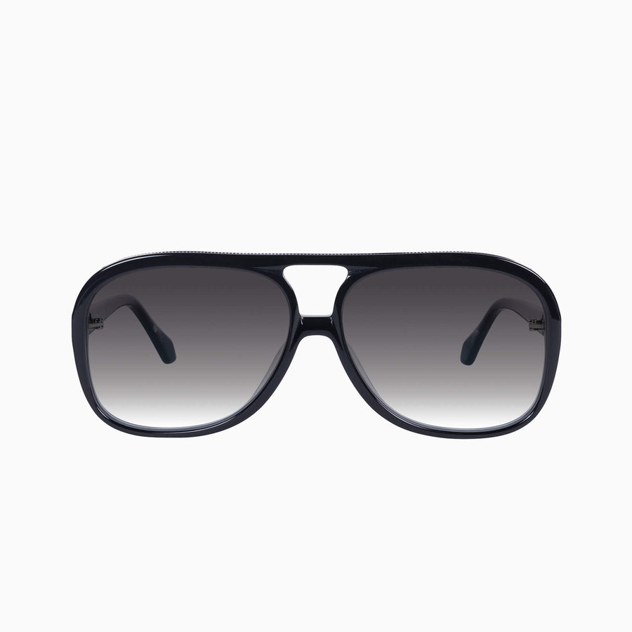 Valley Eyewear - Bang Bang - Black Gloss w. Gold Metal / Black Gradient Lens