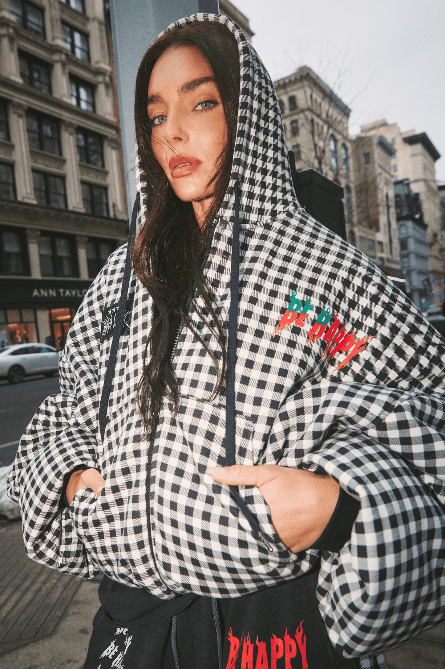 Sabbi - The Be Happy Padded Bomber - Gingham