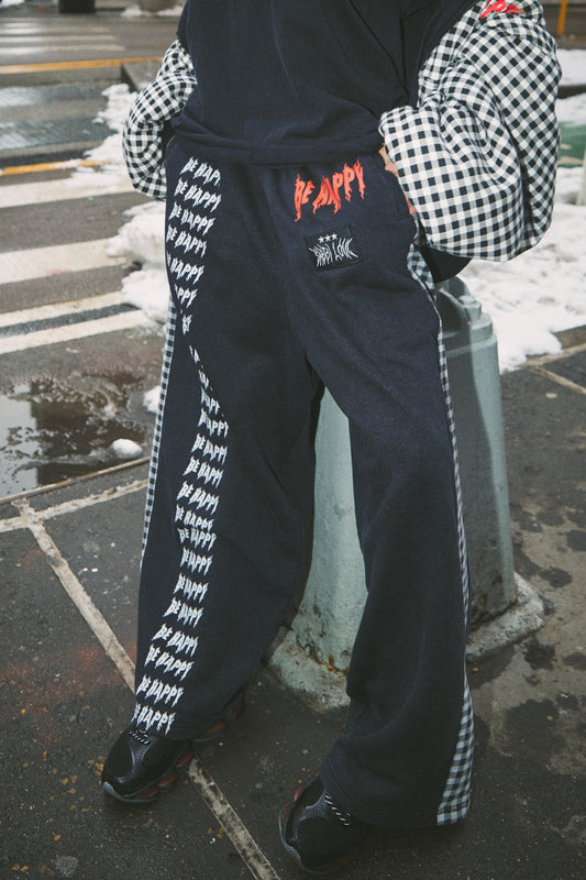 Sabbi - The Be Happy Wide Leg Sweats Pant - Gingham