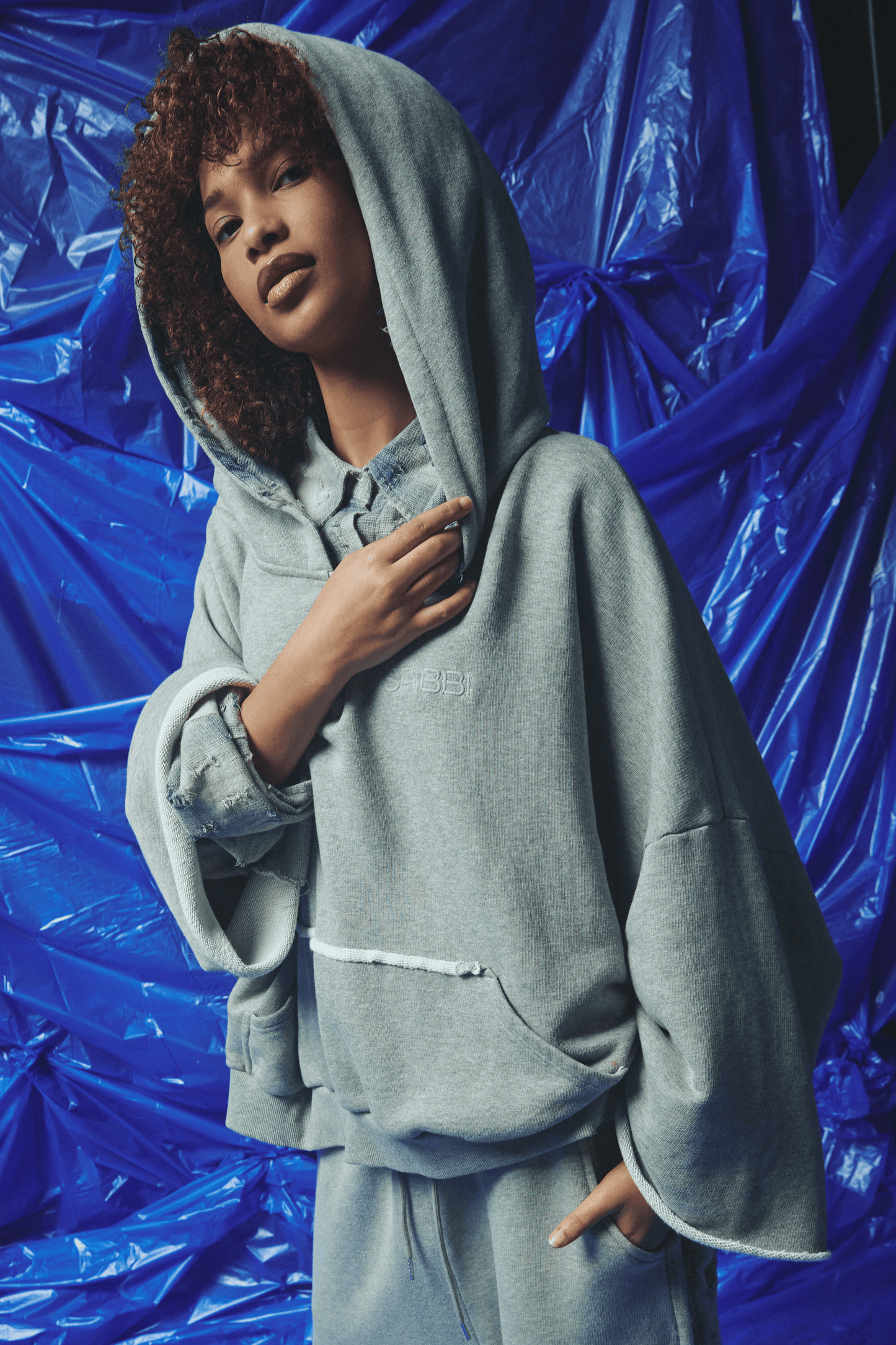 Sabbi - THE BE A KIND HUMAN HOODIE - BLUE