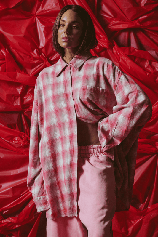 Sabbi - BE A KIND HUMAN OVERSIZED SHIRT - PINK