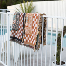 Load image into Gallery viewer, Holliday Home - Copacabana Woven Picnic Rug / Throw - TAN
