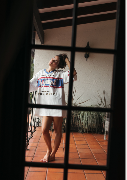 FAR MER By Whitney - Born in AUS Oversize Vee Tee