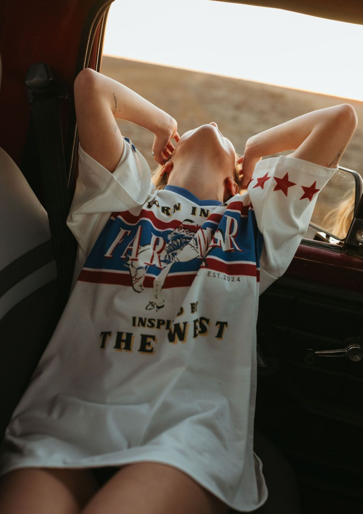 FAR MER By Whitney - Born in AUS Oversize Vee Tee