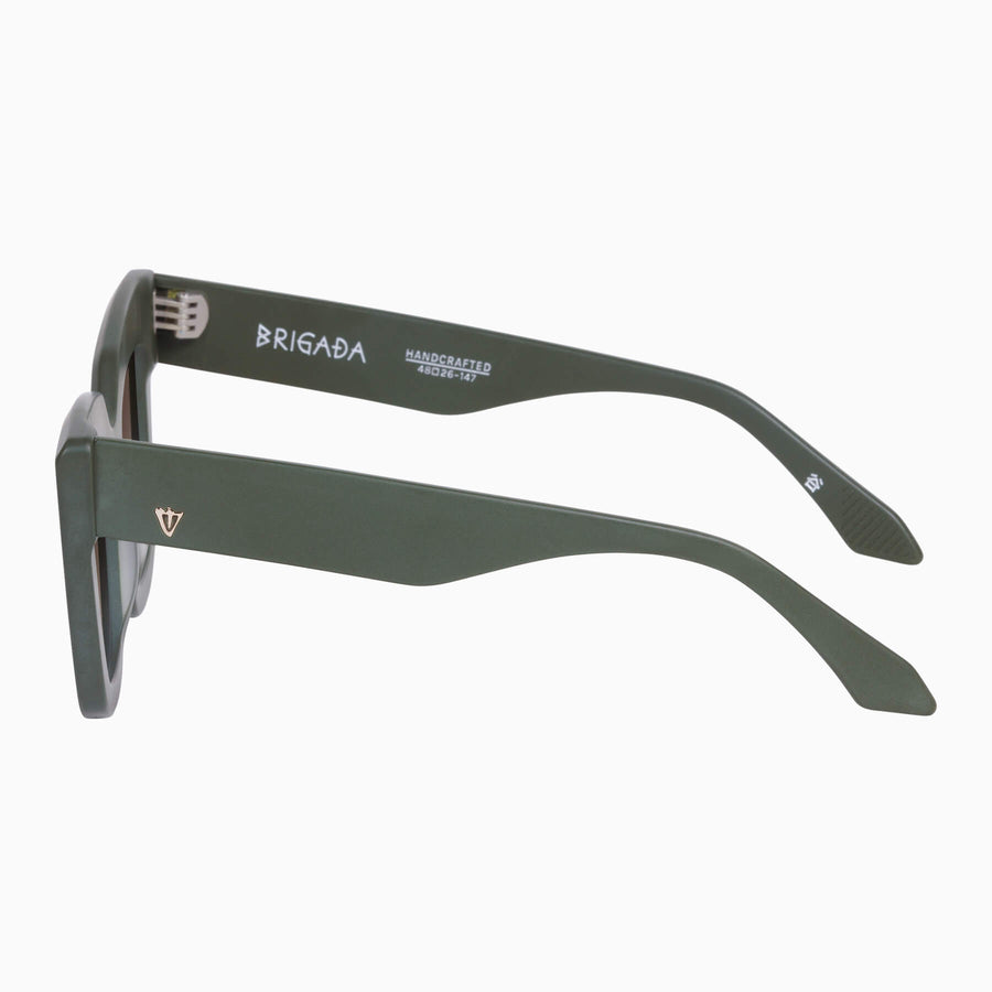 Valley Eyewear - Brigada - Matte Army Green / Brown Gradient Lens