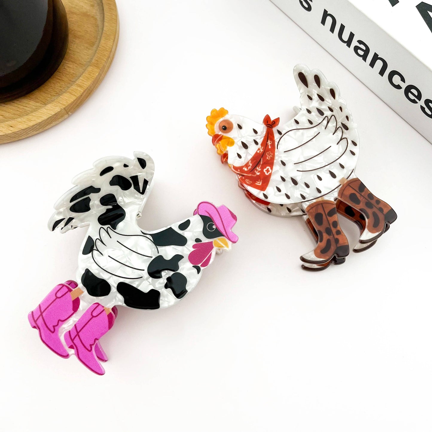 Diva - Chicken Boots Hair Clips