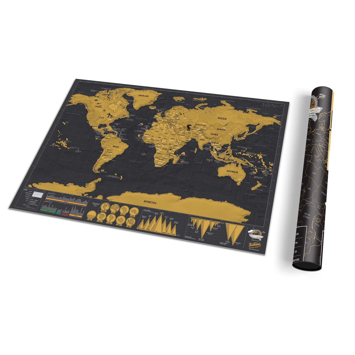 Luckies - Scratch Map - Deluxe Travel Edition