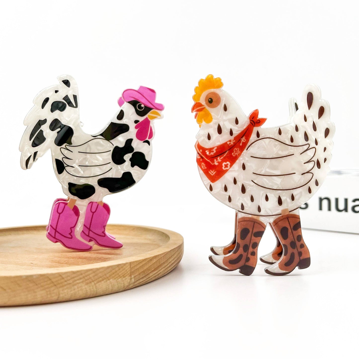 Diva - Chicken Boots Hair Clips