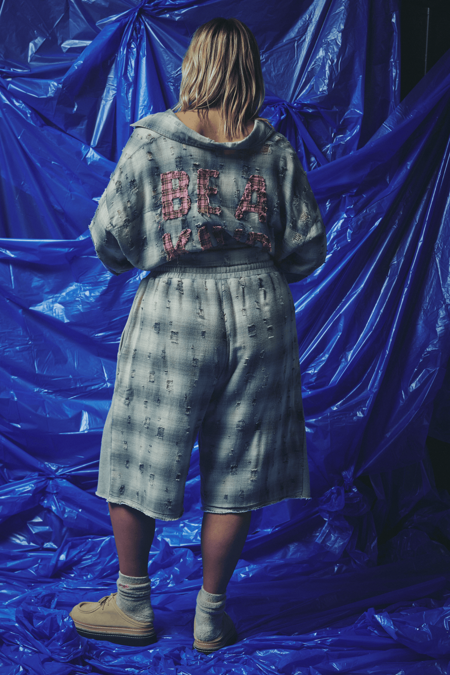 Sabbi - CHECK MATE SHORTS - BLUE