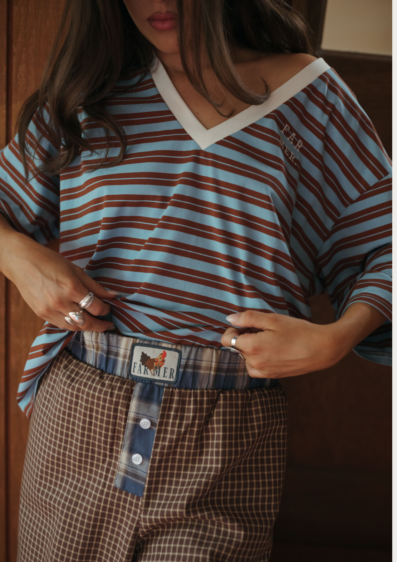 FAR MER By Whitney - Cocky Plaid Box Pant