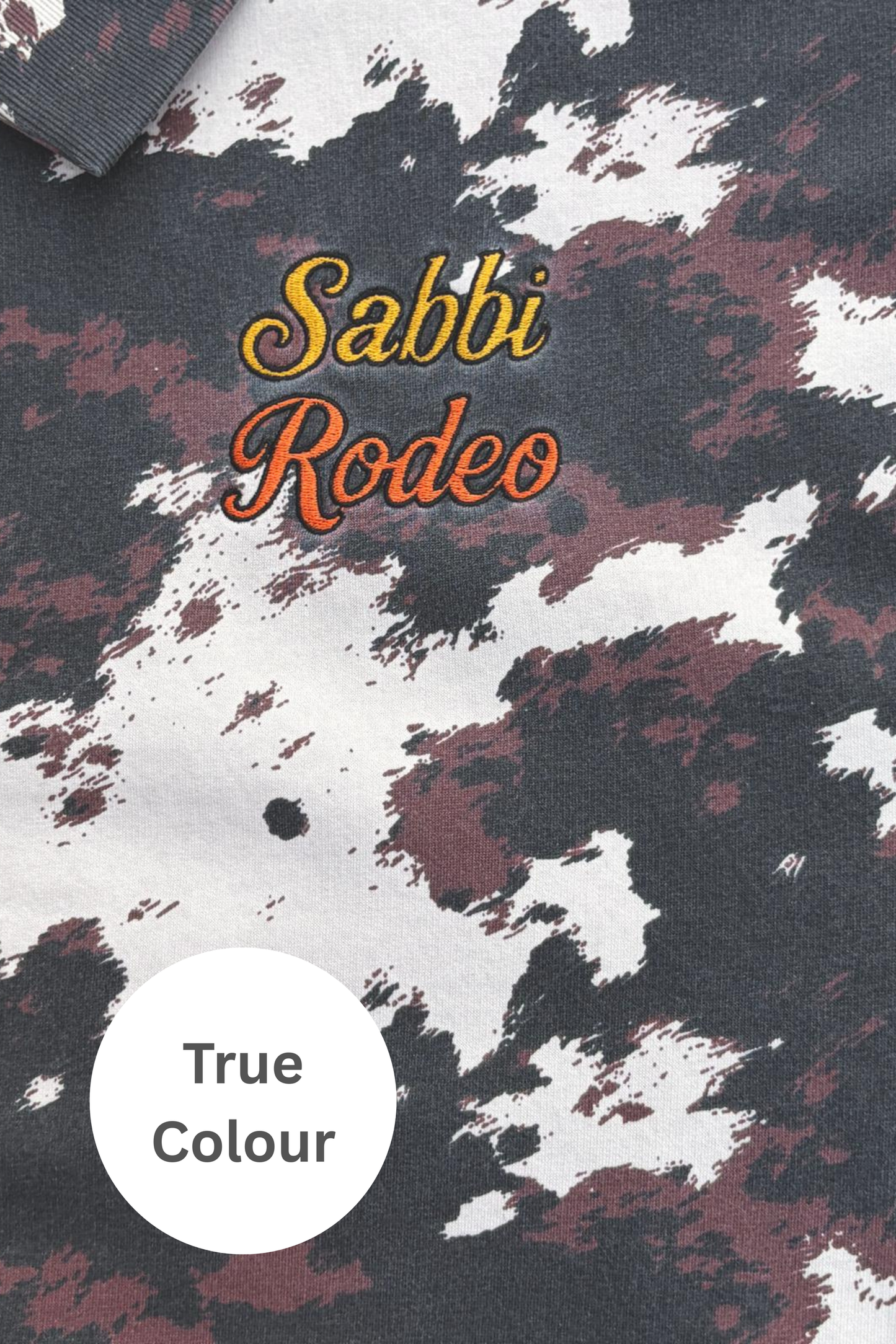 Sabbi - The Cow Print Collard Sweater