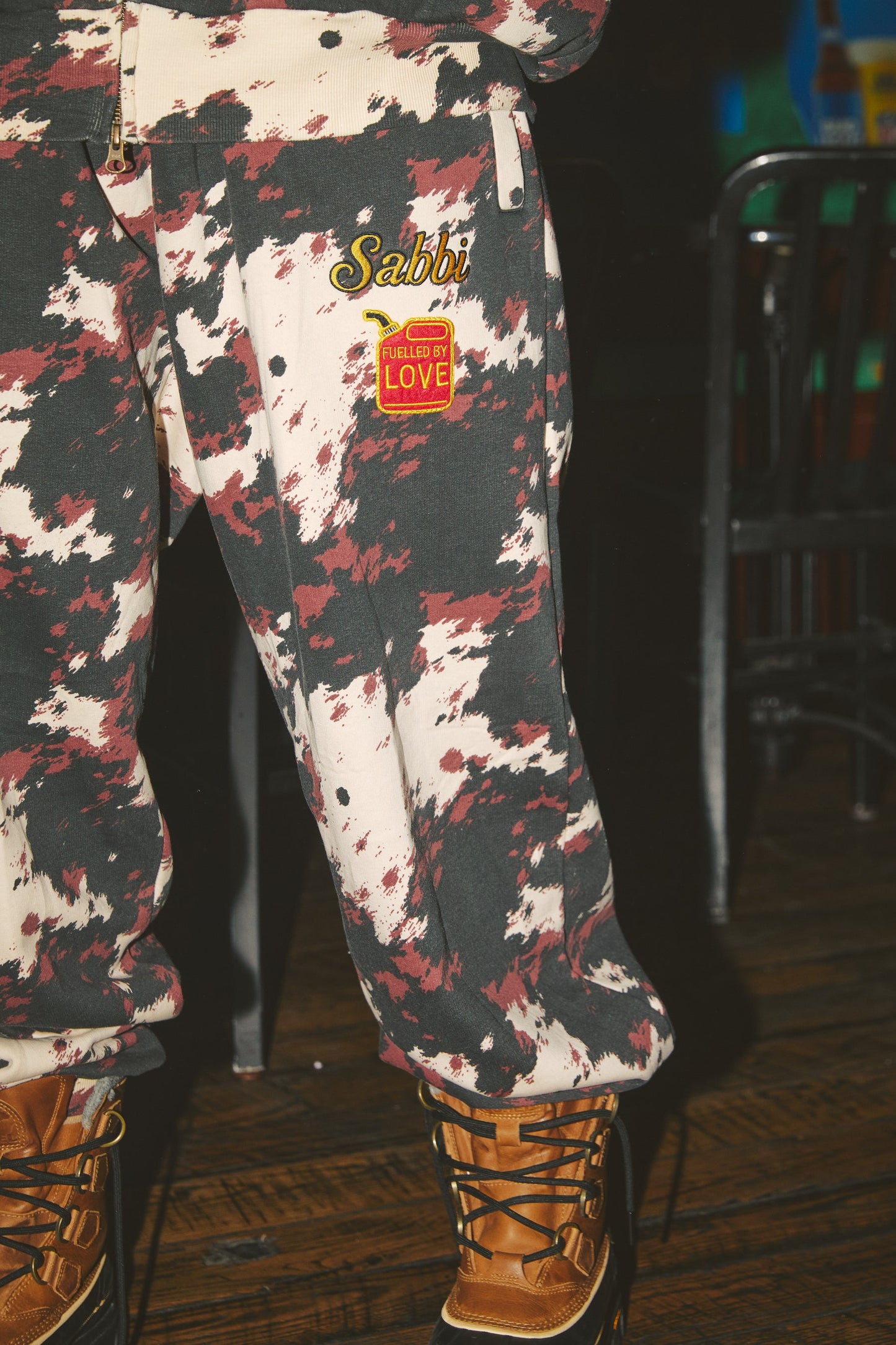 Sabbi - The Cow Print Cuffed Sweat Pants