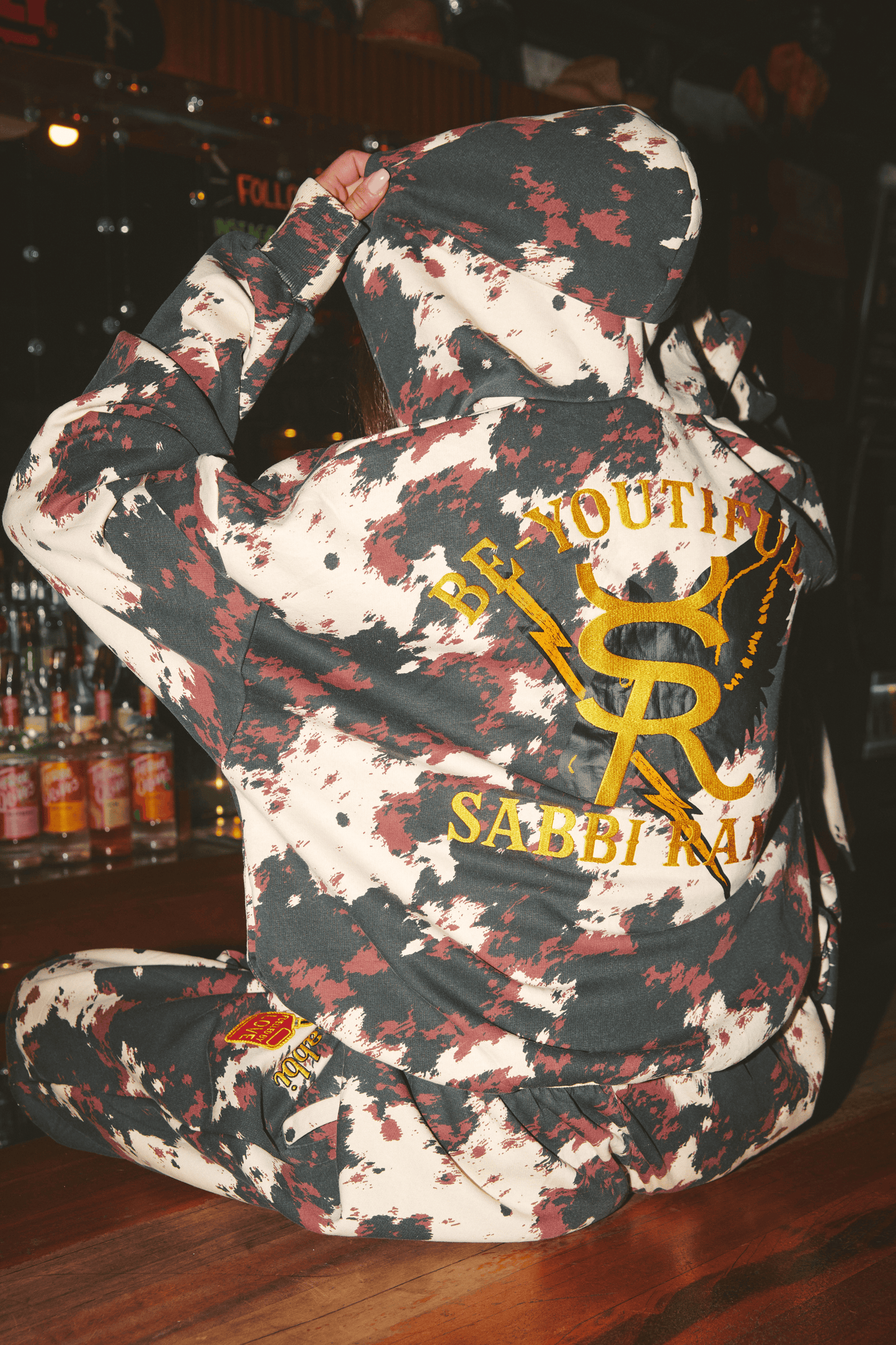 Sabbi - The Cow Print Sabbi Ranch Zip Hoodie