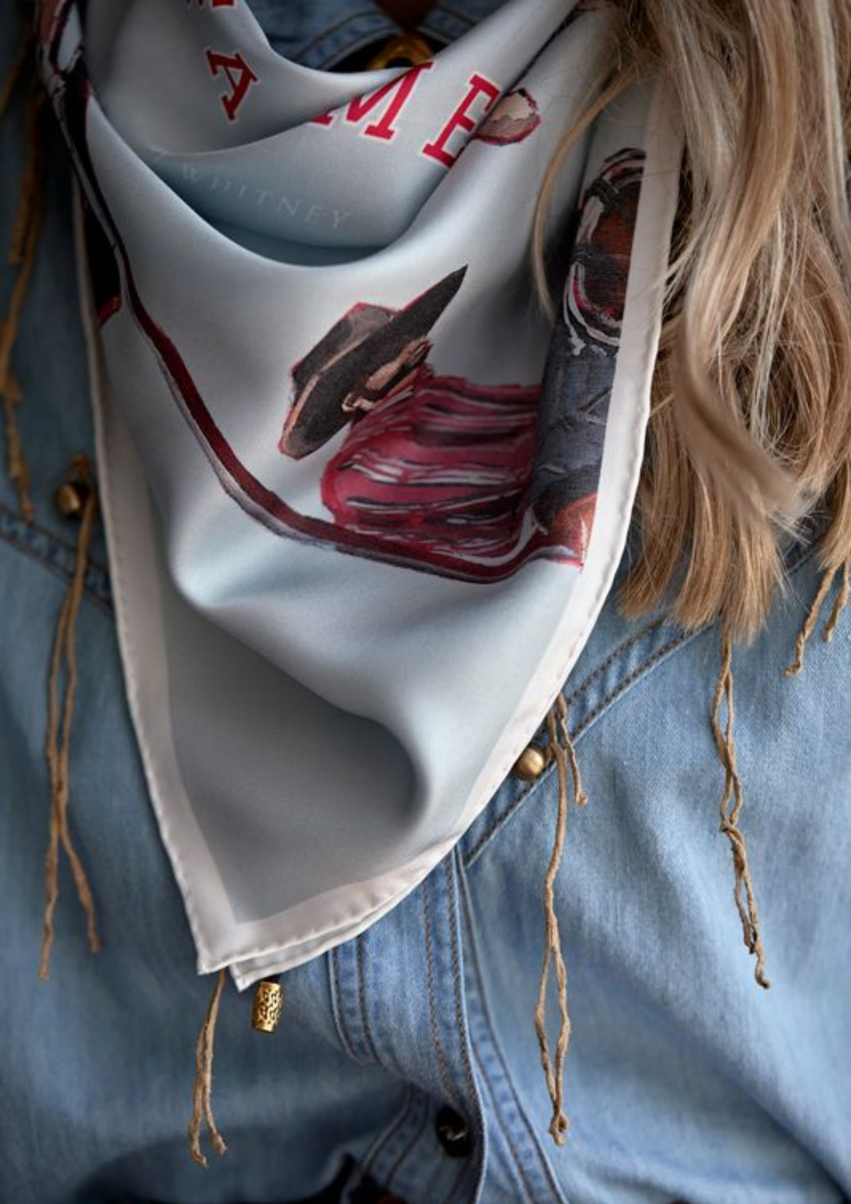 FARMER By Whitney - 'Cowboy Bar' Silk Bandana Scarf