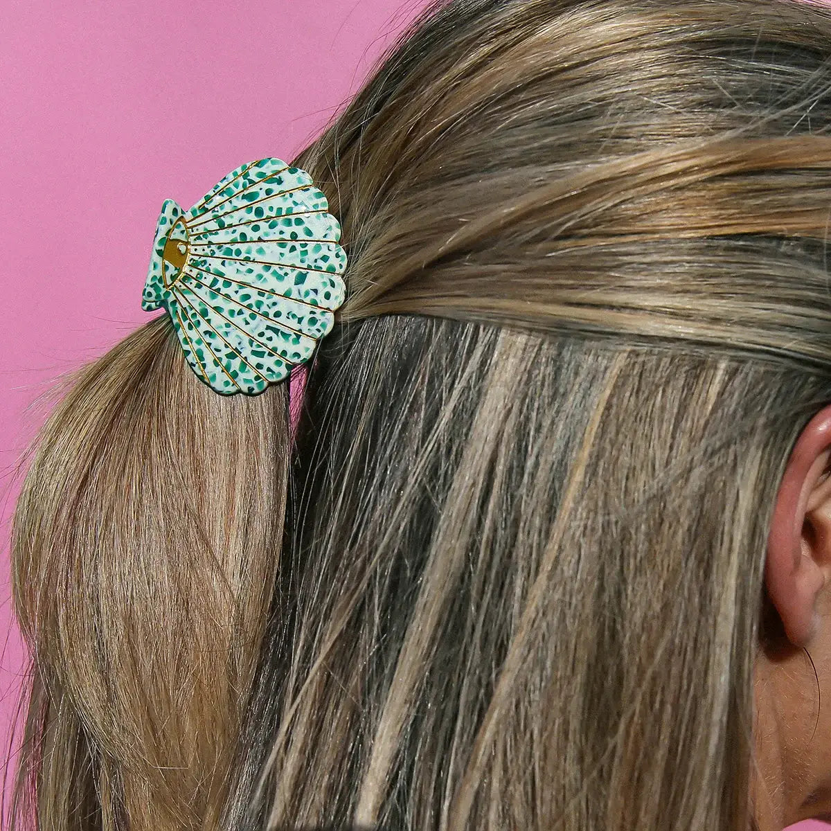 Kingston - Green Terrazzo Shell Clip