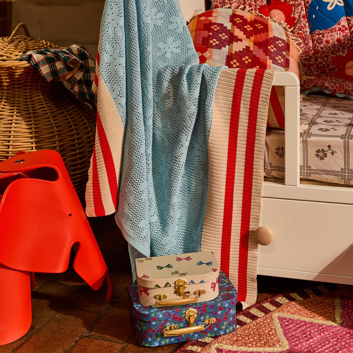 Sage X Clare - Tabitha Baby Blanket - Calcite Blue
