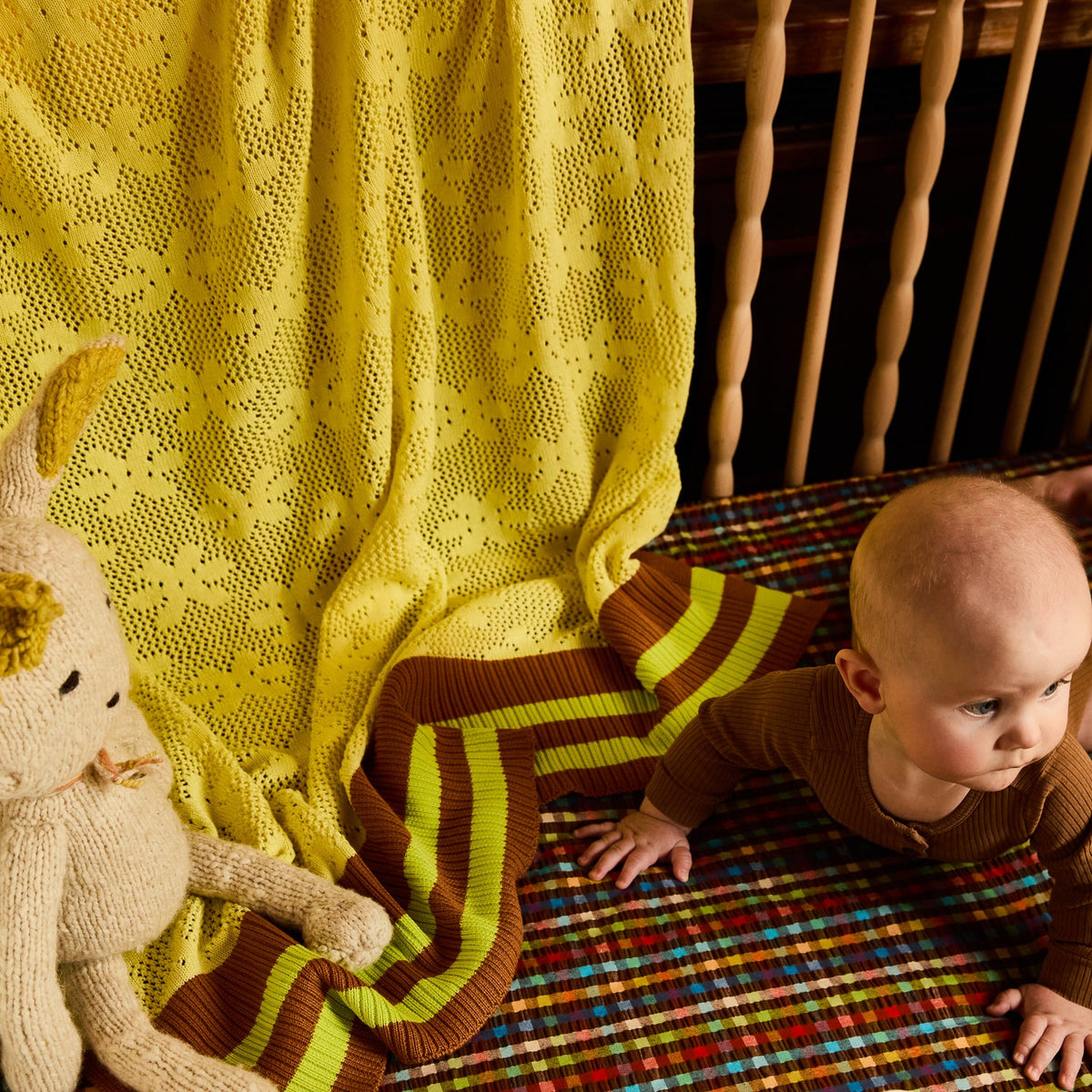 Sage X Clare - Tabitha Baby Blanket - Canary Yellow