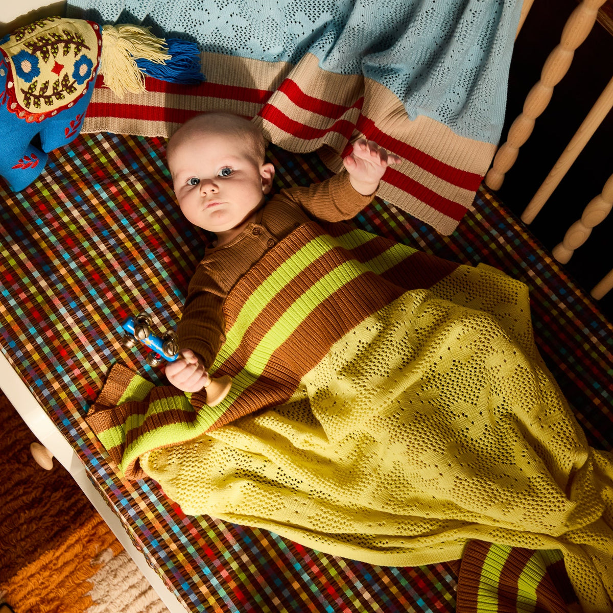Sage X Clare - Tabitha Baby Blanket - Canary Yellow