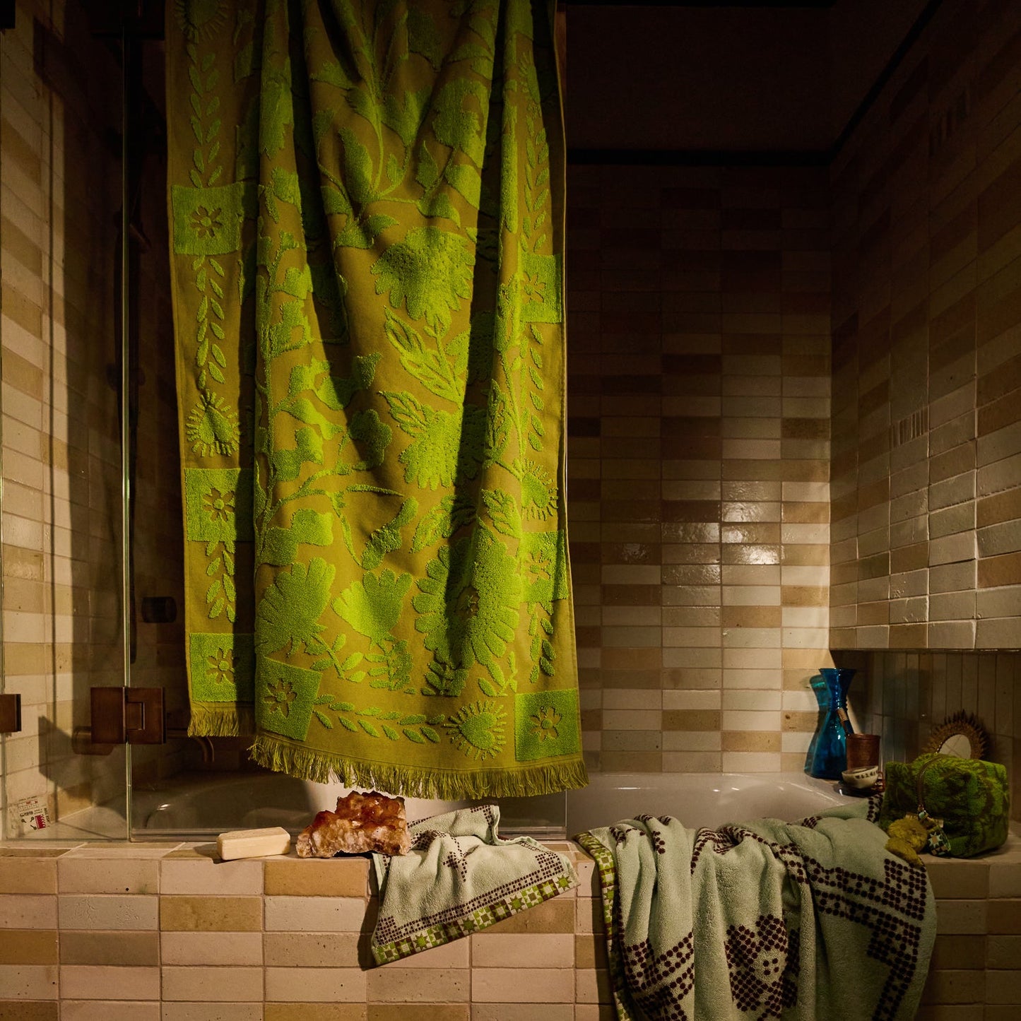 Sage X Clare - Indiana Bath Sheet - Cactus Green