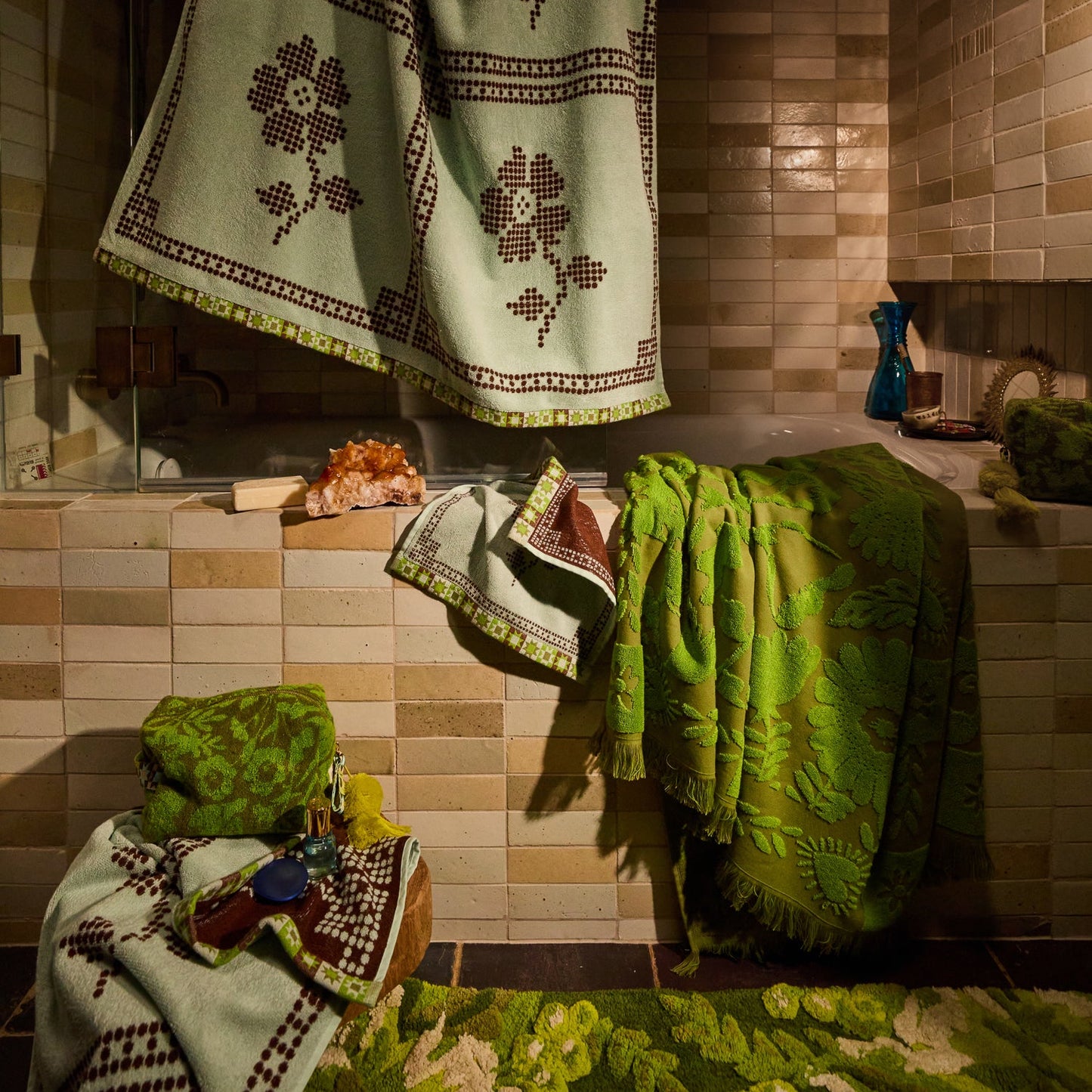 Sage X Clare - Indiana Bath Sheet - Cactus Green