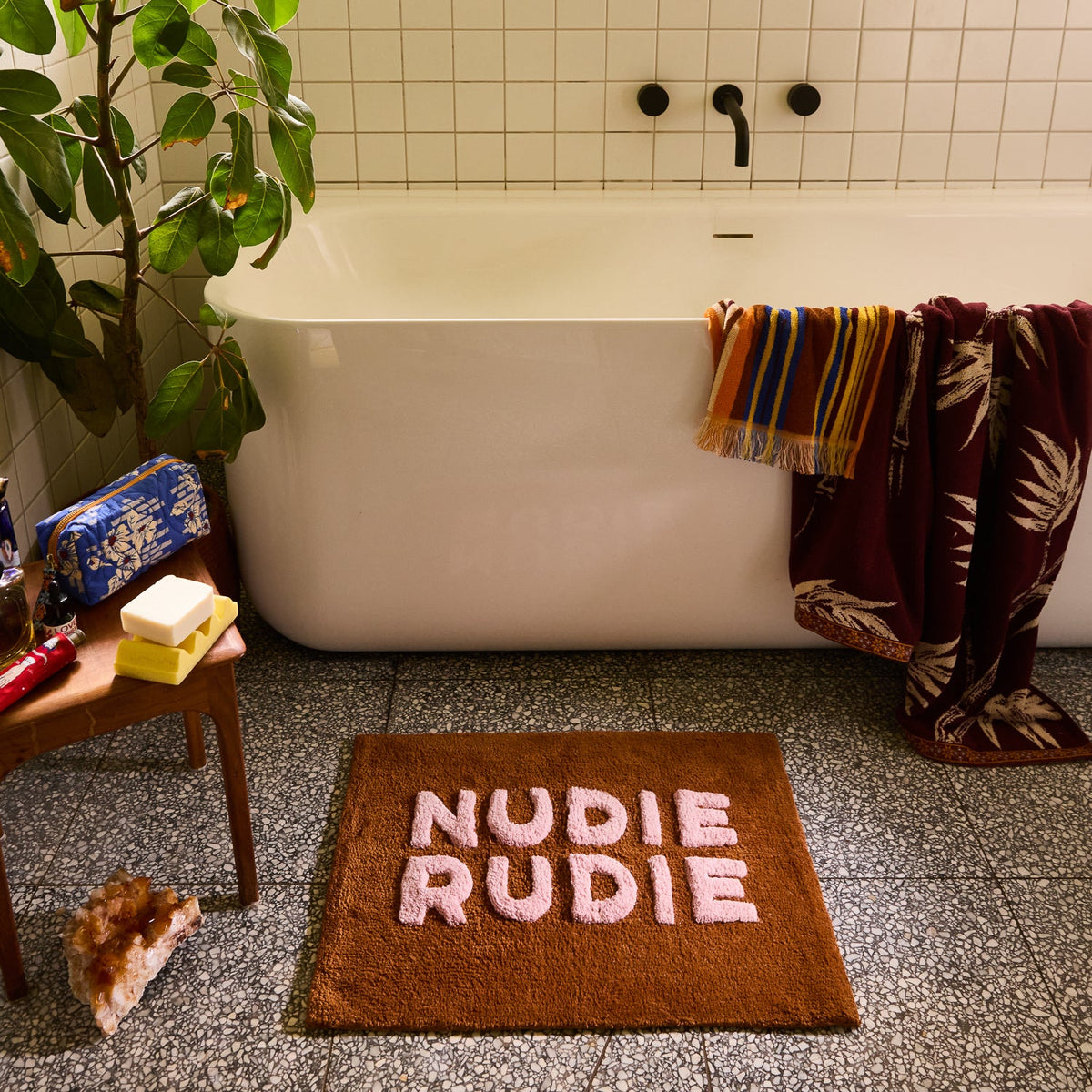 Sage X Clare - Nudie Rudie Bath Mat Mini - Russet