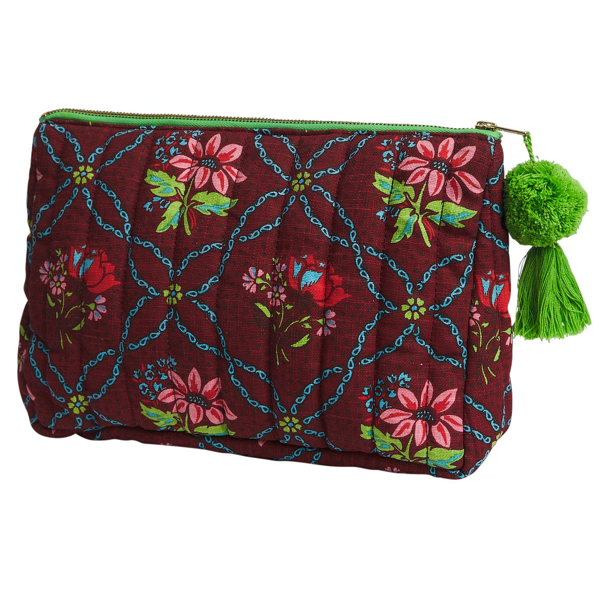 Sage X Clare - Norali Quilted Cosmetic Bag - Sienna