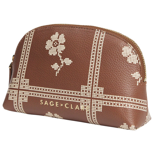 Sage X Clare - Bonny Cosmetic Pouch - Umber