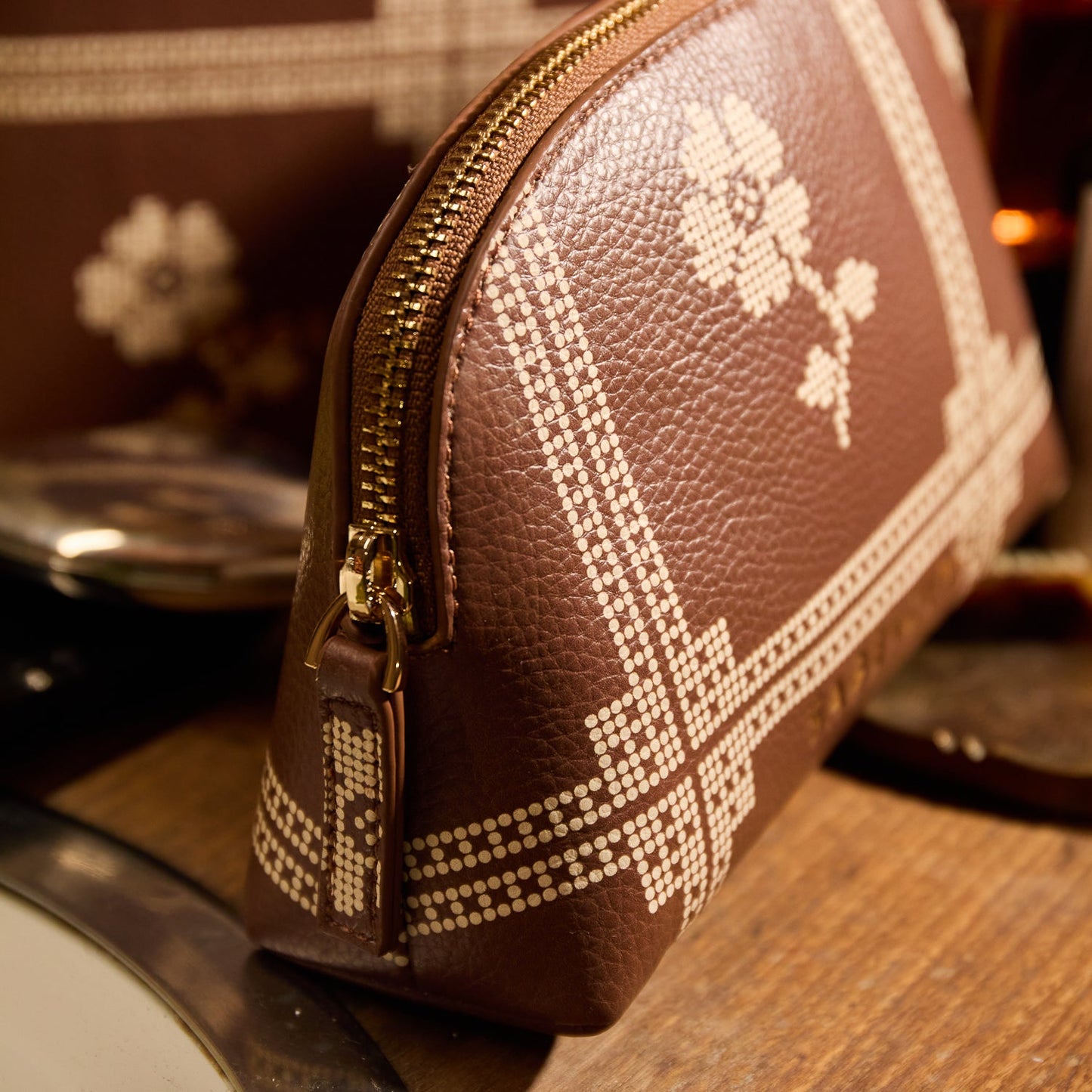 Sage X Clare - Bonny Cosmetic Pouch - Umber