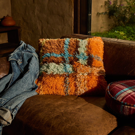 Sage X Clare - Frances Shag Cushion - Sable