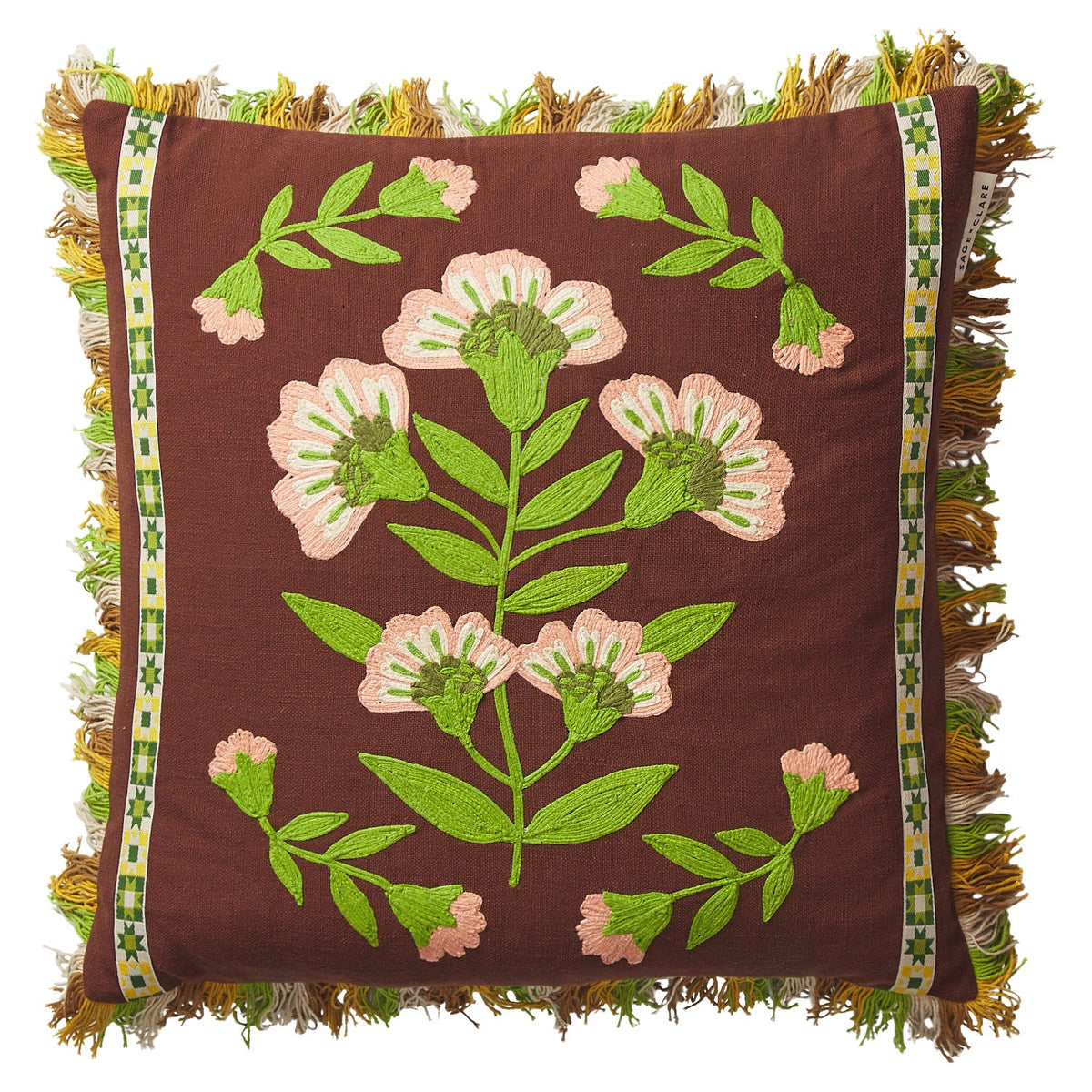 Sage X Clare - Winona Embroidered Cushion