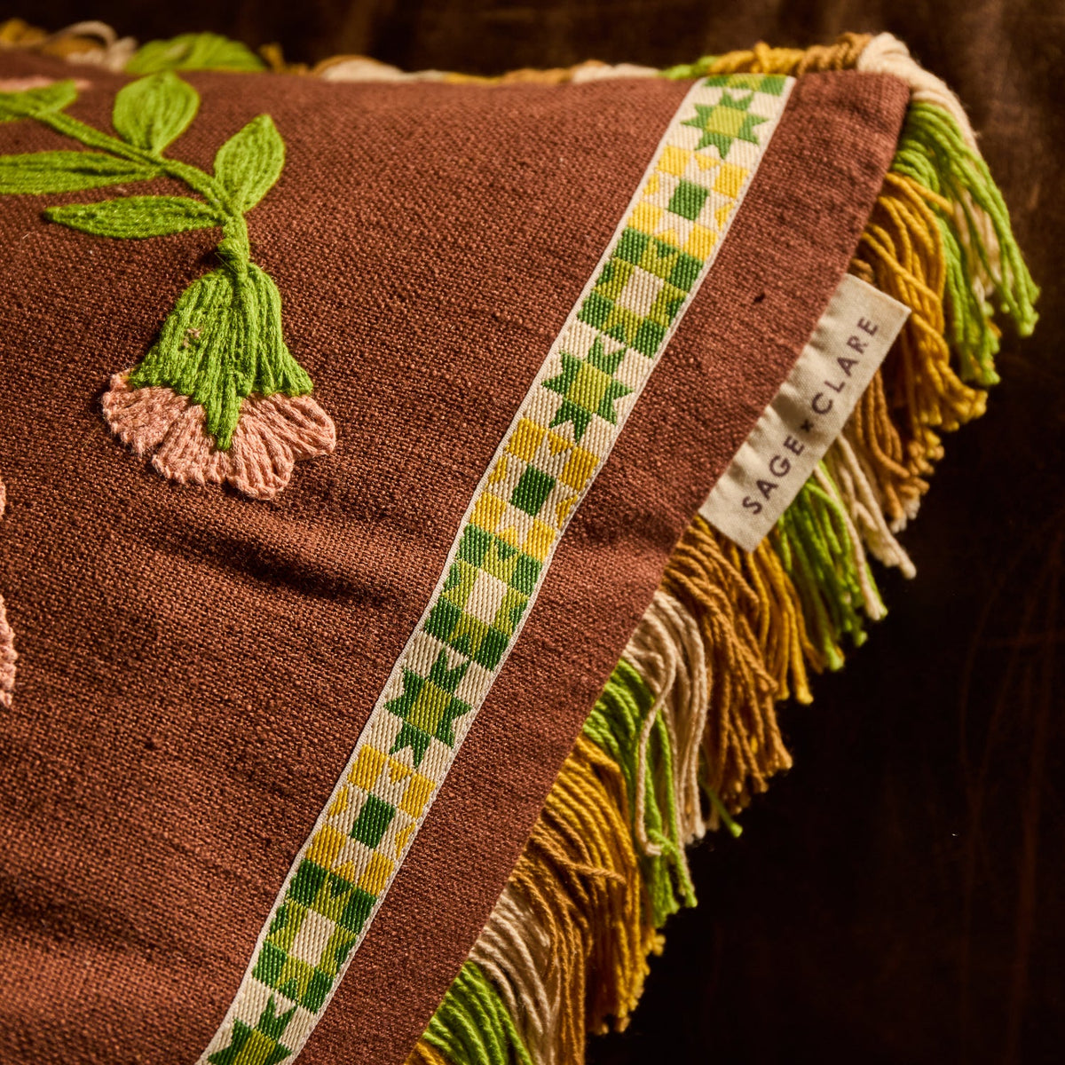 Sage X Clare - Winona Embroidered Cushion