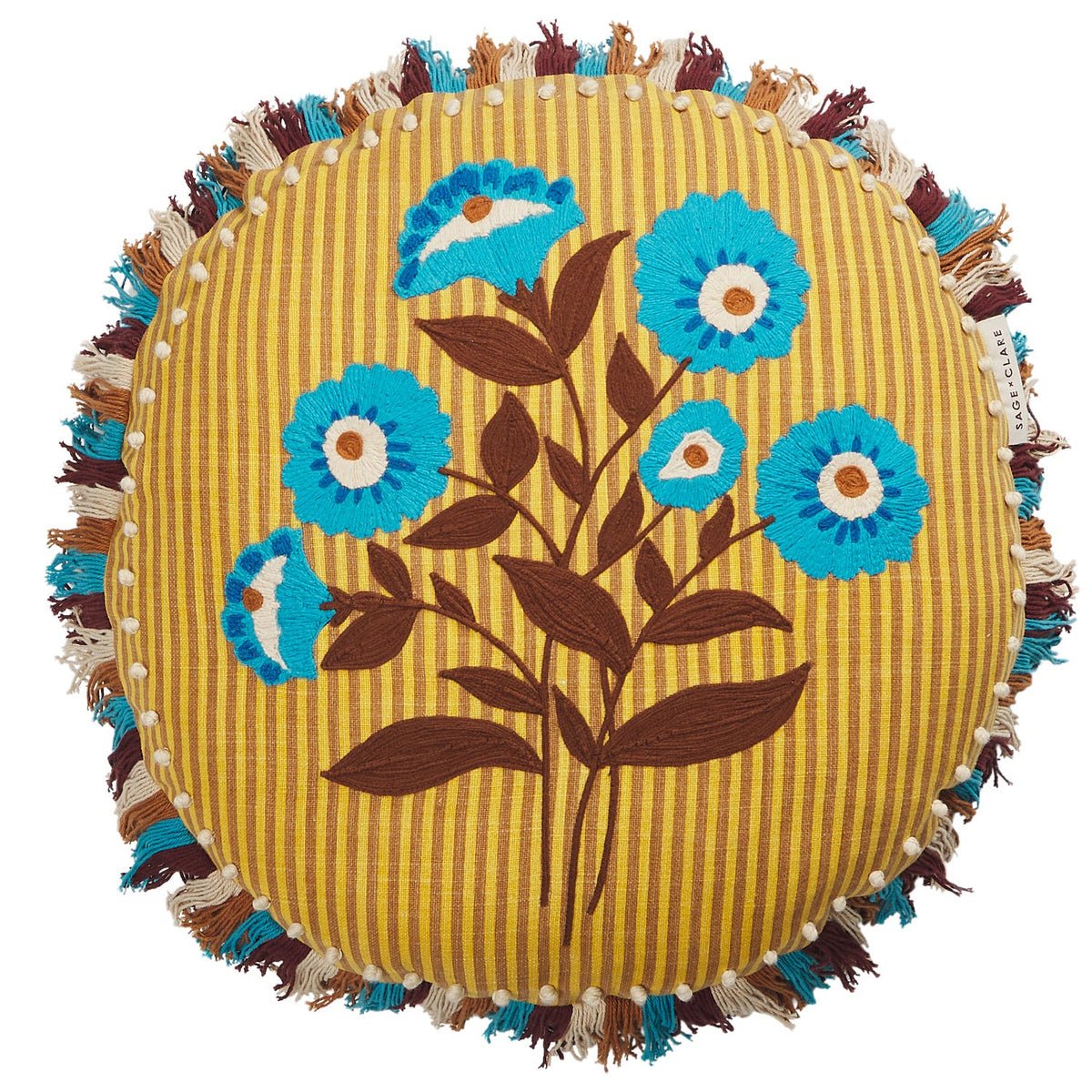 Sage X Clare - Layla Embroidered Cushion