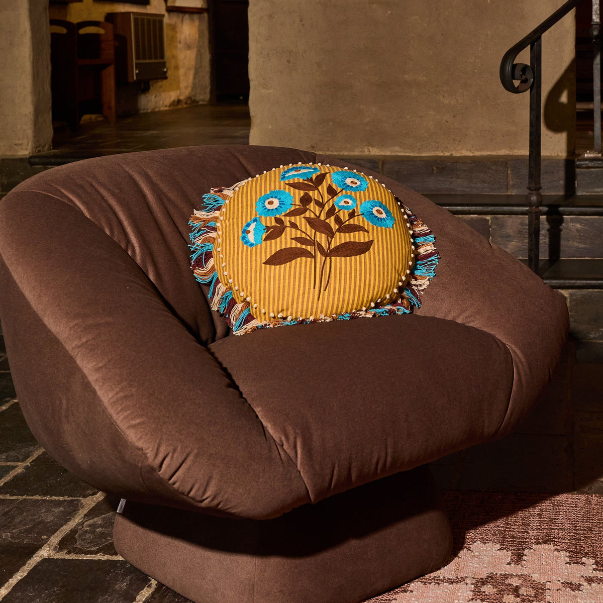 Sage X Clare - Layla Embroidered Cushion